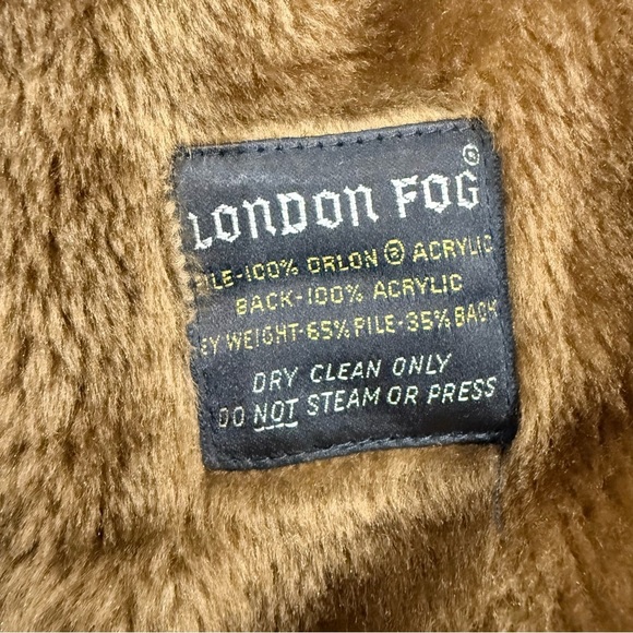 Vintage London Fog Trench Coat Mens 42 Reg Over Jacket Zip Out Lining Khaki Tan - Picture 13 of 14